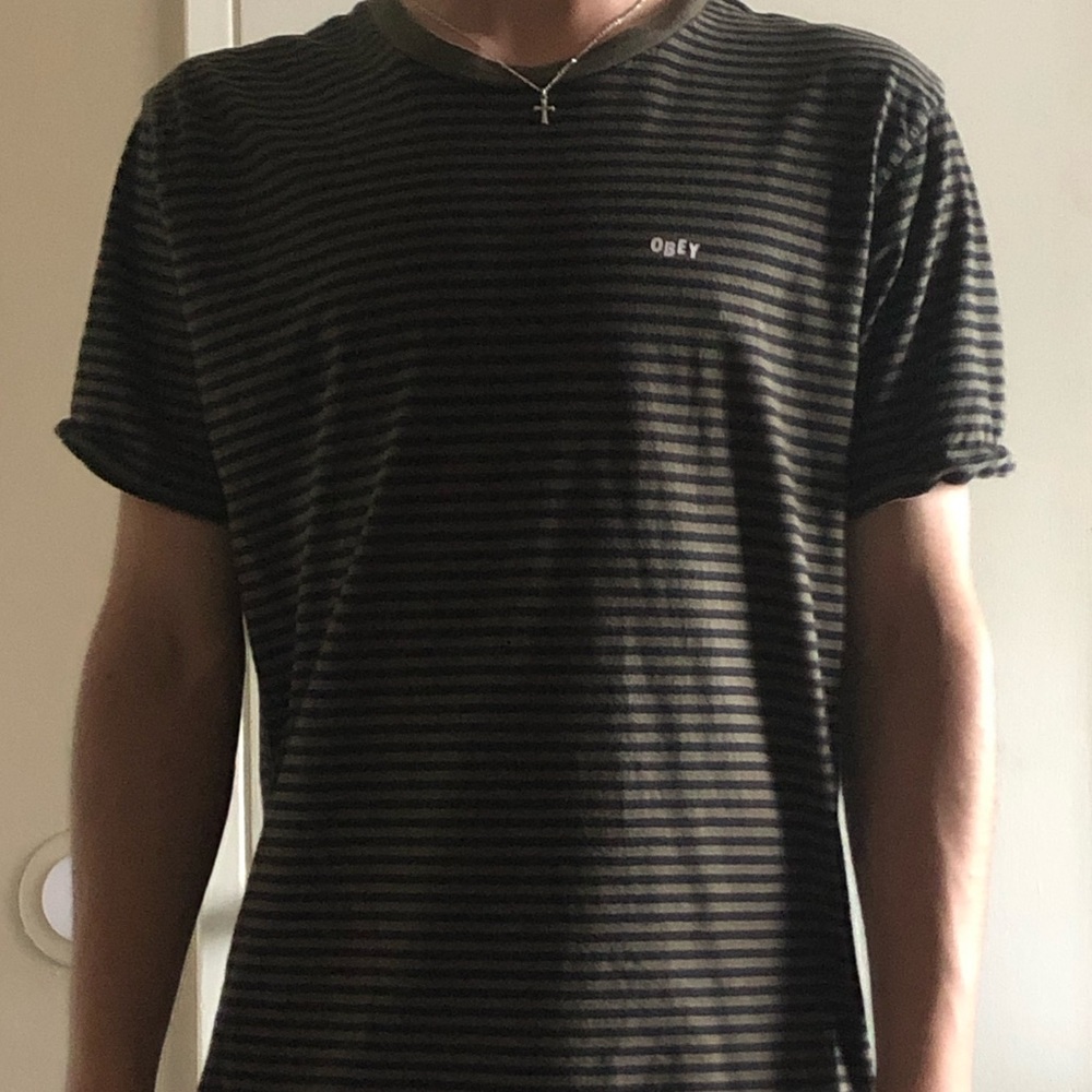 Olive Green Obey Tee